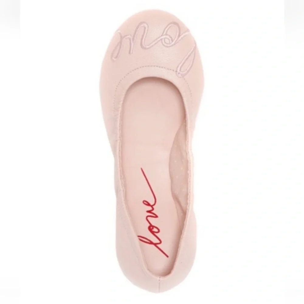 NIB [Ellen Degeneres] EG: 'Love' Langlee Ballet Flats Peony Pink Multiple Sizes! - Picture 2 of 9
